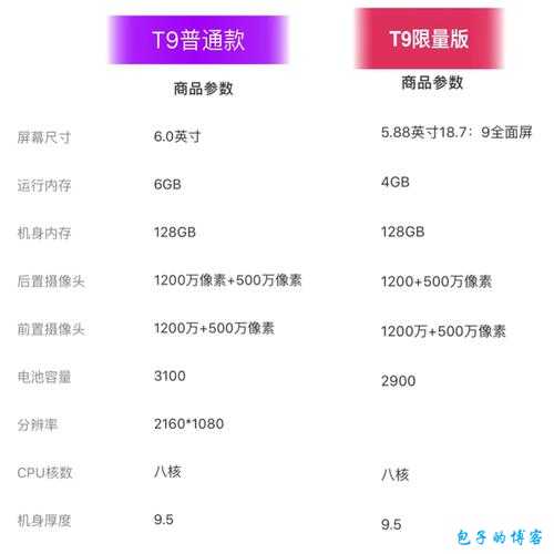 千人千色 T9 与 T9T9 区别解析